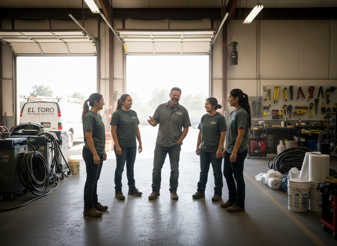 The Water Damage Restoration El Toro team at work in El Toro