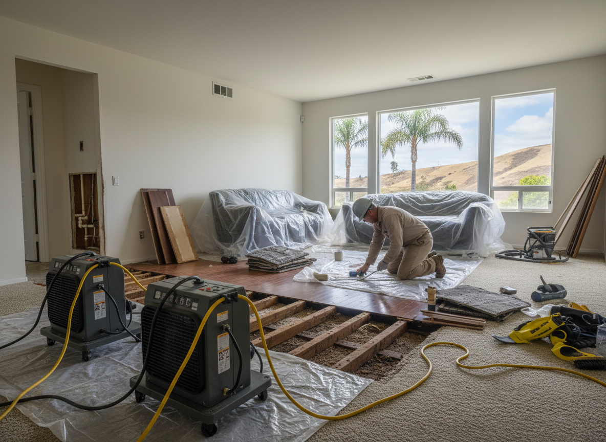Cost Factors for Drying Out Water-Damaged Flooring in El Toro