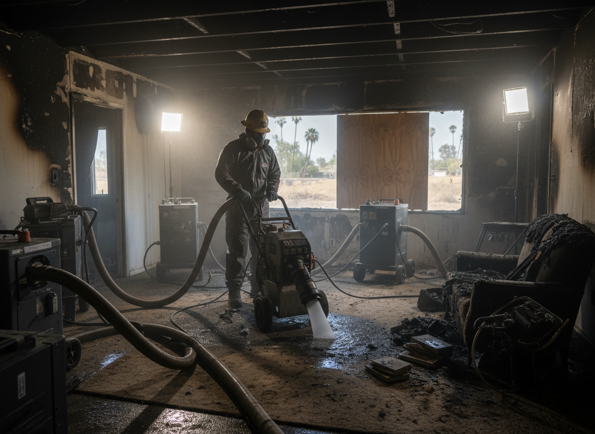 Water Damage Remediation After Fire in El Toro, CA